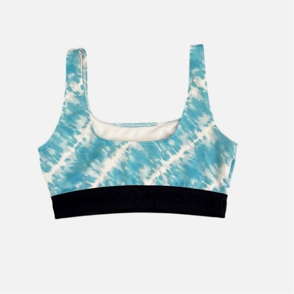 Victoria's Secret PINK Blue Tie Dye Athletic Sports Bra Size Women's Small - Picture 2 of 3